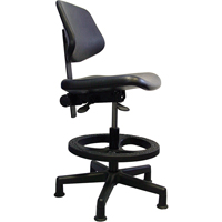 Ergonomic Seating, Polyurethane, Black, 250 lbs. Capacity Pathway Supply LP