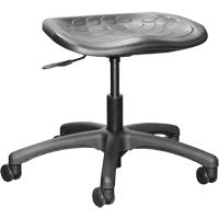 Tabourets industriels ergonomiques Shoptech, Mobile, Ajustable, 16" - 21-1/2", Polyur&eacute;thane Si&egrave;ge, Noir Pathway Supply LP