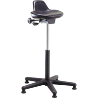 Tabourets Industriels Ergonomiques Shoptech, Position assise/debout, Ajustable, 21" - 31", Polyur&eacute;thane Si&egrave;ge, Noir Pathway Supply LP