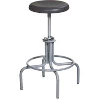 600 Series Stool, Stationary, Adjustable, 22" - 28", Polyurethane Seat, Black Pathway Supply LP