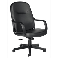 Office Chairs, Leather, Black Pathway Supply LP