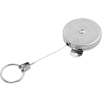 Self Retracting Key Chains, Chrome, 48" Cable, Mounting Bracket Attachment Pathway Supply LP