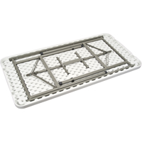 Table pliante, Rectangulaire, 48" l x 24" la, Poly&eacute;thyl&egrave;ne, Blanc Pathway Supply LP