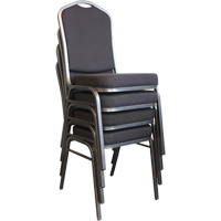 Stacking Chairs, Fabric, 37" High, 275 lbs. Capacity, Black Pathway Supply LP