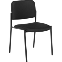 Armless Stacking Chairs, Fabric, 32" High, 300 lbs. Capacity, Black Pathway Supply LP