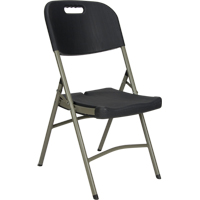 Folding Chair, Polyethylene, Black, 350 lbs. Weight Capacity Pathway Supply LP