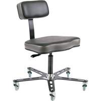 SF160 Ergonomic Chair, Mobile, Vinyl Seat, Black Pathway Supply LP