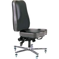 Synergo I Ergonomic Chair, Mobile, Vinyl Seat, Black Pathway Supply LP