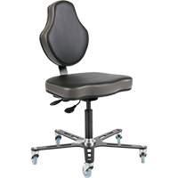 Vega Multi-Tilt Ergonomic Chair, Mobile, Adjustable, Vinyl Seat, Black/Grey Pathway Supply LP