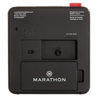 Desk Alarm Clock, Analog, Battery Operated, 3.5" W x 1.5" D x 3.75" H, Black Pathway Supply LP