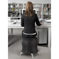 Zenergy Ball Chair, Vinyl, Black, 250 lbs. Capacity Pathway Supply LP