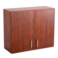 Modular Wall Cabinet, 30" H x 36" W x 15" D, 1 Shelves, Melamine, Mahogany Pathway Supply LP