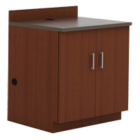 Modular Base Cabinet, Melamine, 2 Shelves, 39" H x 36" W x 25" D, Mahogany Pathway Supply LP