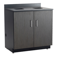 Modular Base Cabinet, Melamine, 39" H x 36" W x 25" D, Asian Night/Black Pathway Supply LP