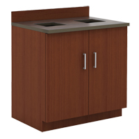 Modular Base Cabinet, Melamine, 39" H x 36" W x 25" D, Mahogany Pathway Supply LP