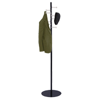 Nail Head Coat Rack, 67" H, Black, 8 Hook(s) Pathway Supply LP