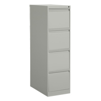 Vertical Filing Cabinet, Steel, 4 Drawers, 15-1/7" W x 25" D x 52" H, Grey Pathway Supply LP
