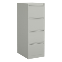 Vertical Filing Cabinet, Steel, 4 Drawers, 18-1/7" W x 25" D x 52" H, Grey Pathway Supply LP