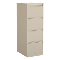 Vertical Filing Cabinet, Steel, 4 Drawers, 18-1/7" W x 25" D x 52" H, Beige Pathway Supply LP