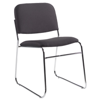 Armless Chair, Fabric, 30" High, 200 lbs. Capacity, Black Pathway Supply LP