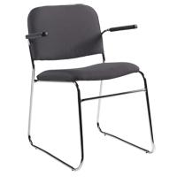 Chair, Fabric, 30" High, 200 lbs. Capacity, Black Pathway Supply LP