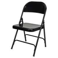 Folding Chair, Steel, Black, 300 lbs. Weight Capacity Pathway Supply LP