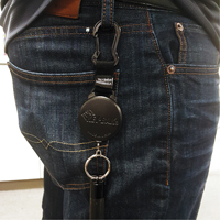 Securit Retractable Key Holder, Polycarbonate, 28" Cable, Carabiner Attachment Pathway Supply LP