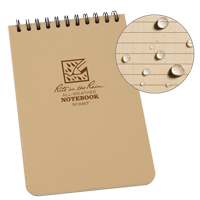 Pocket Top-Spiral Notebook, Soft Cover, Tan, 100 Pages, 4" W x 6" L Pathway Supply LP