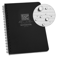 Side-Spiral Notebook, Soft Cover, Black, 64 Pages, 4-5/8" W x 7" L Pathway Supply LP
