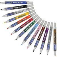 Marqueur &agrave; peinture moyen Brite-Mark, Liquide, Blanc Pathway Supply LP