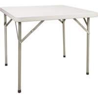 Table pliante, Carr&eacute;e, 34" l x 34" la, Poly&eacute;thyl&egrave;ne, Blanc Pathway Supply LP