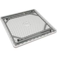 Table pliante, Carr&eacute;e, 34" l x 34" la, Poly&eacute;thyl&egrave;ne, Blanc Pathway Supply LP