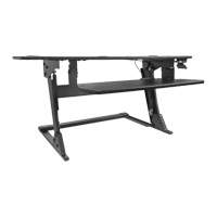 Goya Sit-Stand Workstation, Desktop Unit, 20" H x 42" W x 16" D, Black Pathway Supply LP