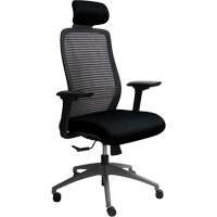 Era Series Adjustable Office Chair with Headrest, Fabric/Mesh, Black, 275 lbs. Capacity Pathway Supply LP
