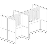 Clamp Mount Sneeze Guard, 36" W x 36" H Pathway Supply LP