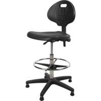 Heavy-Duty Ergonomic Stool, Stationary, Adjustable, 39” - 48”, Polyurethane Seat, Black Pathway Supply LP