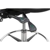 Heavy-Duty Ergonomic Stool, Mobile, Adjustable, 39" - 48", Polyurethane Seat, Black Pathway Supply LP