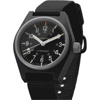 General Purpose Quartz with MaraGlo Watch, Analog, Battery Operated, 0.6" W x 1.3" D x 0.4" H, Black Pathway Supply LP
