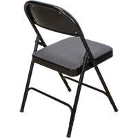 Deluxe Fabric Padded Folding Chair, Steel, Grey, 300 lbs. Weight Capacity Pathway Supply LP