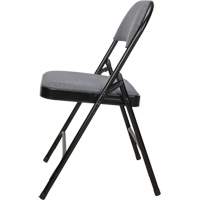 Deluxe Fabric Padded Folding Chair, Steel, Grey, 300 lbs. Weight Capacity Pathway Supply LP