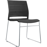 Stacking Chairs, Polypropylene, 32-3/8" High, 250 lbs. Capacity, Black Pathway Supply LP