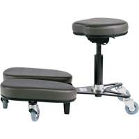 STAG4 Adjustable Kneeling Chair, Vinyl, Black/Grey Pathway Supply LP