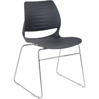 Stacking Chairs, Polypropylene, 32" High, 250 lbs. Capacity, Black Pathway Supply LP