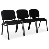 Stacking Chairs, Fabric, 32" High, 250 lbs. Capacity, Black Pathway Supply LP