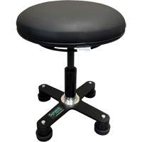 Omnistool Ergonomic Stool, Mobile, Adjustable, Vinyl Seat, Black Pathway Supply LP