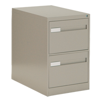 Vertical Filing Cabinet with Recessed Drawer Handles, 2 Drawers, 18.15" W x 26.56" D x 29" H, Beige Pathway Supply LP