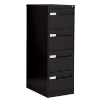 Vertical Filing Cabinet with Recessed Drawer Handles, 4 Drawers, 18.15" W x 26.56" D x 52" H, Black Pathway Supply LP