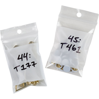 White Block Poly Bags, Reclosable, 3" x 2", 2 mils Pathway Supply LP