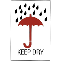 "Keep Dry" Special Handling Labels, 6" L x 4" W, Red on White Pathway Supply LP