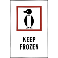 "Keep Frozen" Special Handling Labels, 6" L x 4" W, Red on White Pathway Supply LP